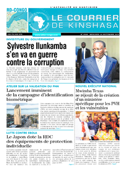Les Dépêches de Brazzaville : Édition le courrier de kinshasa du 04 septembre 2019