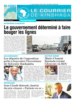 Les Dépêches de Brazzaville : Édition le courrier de kinshasa du 05 septembre 2019