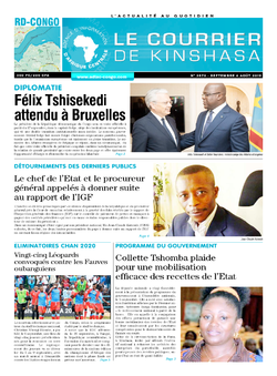 Les Dépêches de Brazzaville : Édition le courrier de kinshasa du 06 septembre 2019