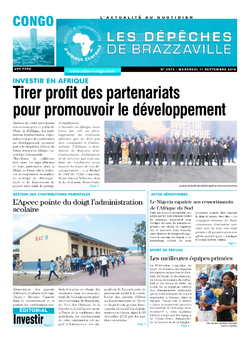 Les Dépêches de Brazzaville : Édition brazzaville du 11 septembre 2019