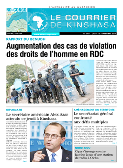 Les Dépêches de Brazzaville : Édition le courrier de kinshasa du 12 septembre 2019