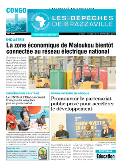 Les Dépêches de Brazzaville : Édition brazzaville du 13 septembre 2019