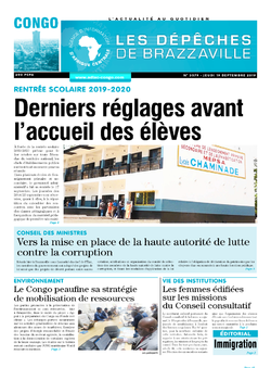 Les Dépêches de Brazzaville : Édition brazzaville du 19 septembre 2019