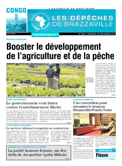 Les Dépêches de Brazzaville : Édition brazzaville du 20 septembre 2019