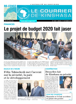 Les Dépêches de Brazzaville : Édition le courrier de kinshasa du 01 octobre 2019