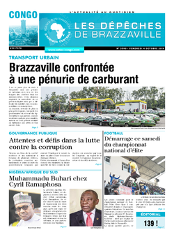 Les Dépêches de Brazzaville : Édition brazzaville du 04 octobre 2019