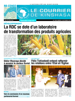Les Dépêches de Brazzaville : Édition le courrier de kinshasa du 08 octobre 2019