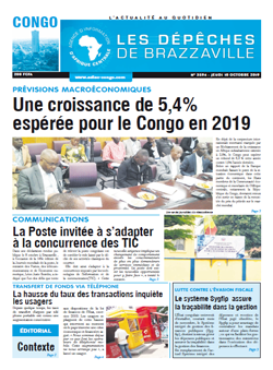 Les Dépêches de Brazzaville : Édition brazzaville du 10 octobre 2019