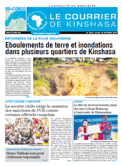 Les Dépêches de Brazzaville : Édition le courrier de kinshasa du 10 octobre 2019