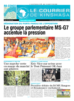 Les Dépêches de Brazzaville : Édition le courrier de kinshasa du 11 octobre 2019