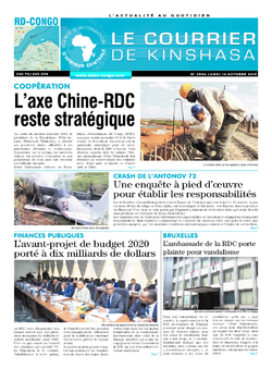 Les Dépêches de Brazzaville : Édition le courrier de kinshasa du 14 octobre 2019