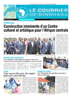 Les Dépêches de Brazzaville : Édition le courrier de kinshasa du 15 octobre 2019