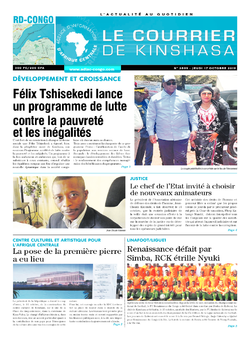 Les Dépêches de Brazzaville : Édition le courrier de kinshasa du 17 octobre 2019