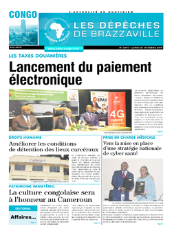 Les Dépêches de Brazzaville : Édition brazzaville du 21 octobre 2019