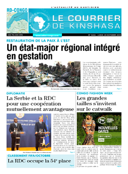 Les Dépêches de Brazzaville : Édition le courrier de kinshasa du 28 octobre 2019