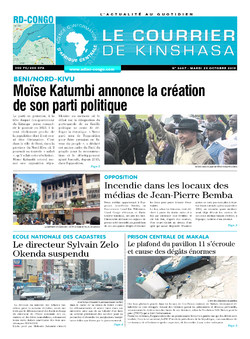 Les Dépêches de Brazzaville : Édition le courrier de kinshasa du 29 octobre 2019