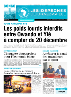 Les Dépêches de Brazzaville : Édition brazzaville du 08 novembre 2019