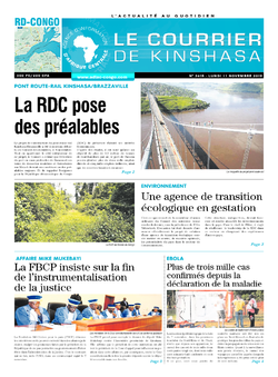 Les Dépêches de Brazzaville : Édition le courrier de kinshasa du 11 novembre 2019