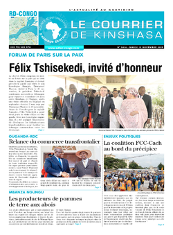 Les Dépêches de Brazzaville : Édition le courrier de kinshasa du 12 novembre 2019