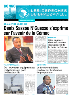 Les Dépêches de Brazzaville : Édition brazzaville du 15 novembre 2019