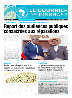 Les Dépêches de Brazzaville : Édition le courrier de kinshasa du 15 novembre 2019