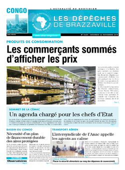Les Dépêches de Brazzaville : Édition brazzaville du 22 novembre 2019