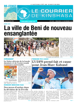 Les Dépêches de Brazzaville : Édition le courrier de kinshasa du 22 novembre 2019