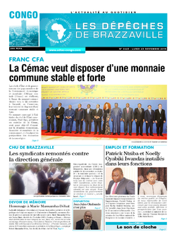 Les Dépêches de Brazzaville : Édition brazzaville du 25 novembre 2019