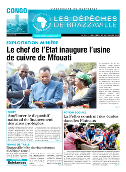 Les Dépêches de Brazzaville : Édition brazzaville du 27 novembre 2019