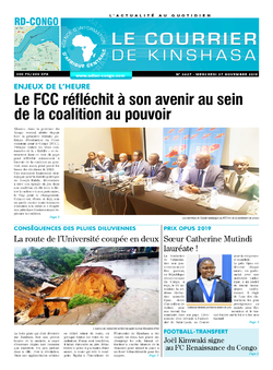 Les Dépêches de Brazzaville : Édition le courrier de kinshasa du 27 novembre 2019