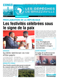 Les Dépêches de Brazzaville : Édition brazzaville du 29 novembre 2019