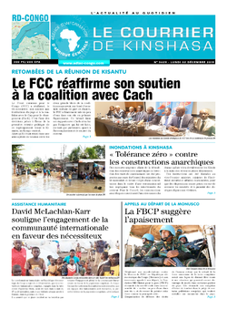 Les Dépêches de Brazzaville : Édition le courrier de kinshasa du 02 décembre 2019