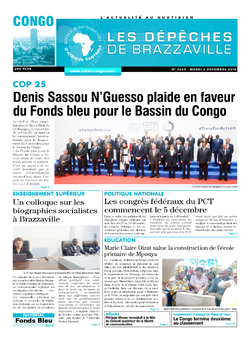 Les Dépêches de Brazzaville : Édition brazzaville du 03 décembre 2019