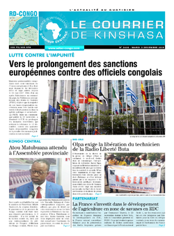 Les Dépêches de Brazzaville : Édition le courrier de kinshasa du 03 décembre 2019