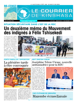 Les Dépêches de Brazzaville : Édition le courrier de kinshasa du 04 décembre 2019