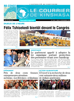 Les Dépêches de Brazzaville : Édition le courrier de kinshasa du 05 décembre 2019