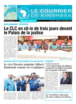 Les Dépêches de Brazzaville : Édition le courrier de kinshasa du 06 décembre 2019