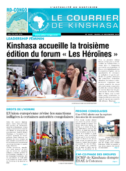 Les Dépêches de Brazzaville : Édition le courrier de kinshasa du 10 décembre 2019