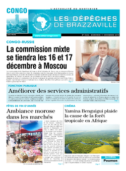 Les Dépêches de Brazzaville : Édition brazzaville du 11 décembre 2019
