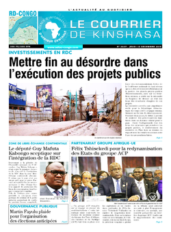 Les Dépêches de Brazzaville : Édition le courrier de kinshasa du 12 décembre 2019