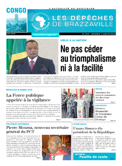 Les Dépêches de Brazzaville : Édition brazzaville du 03 janvier 2020