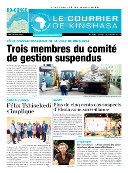 Les Dépêches de Brazzaville : Édition le courrier de kinshasa du 13 janvier 2020