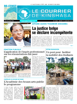 Les Dépêches de Brazzaville : Édition le courrier de kinshasa du 14 janvier 2020