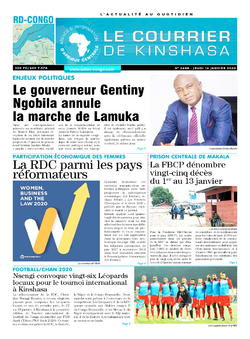 Les Dépêches de Brazzaville : Édition le courrier de kinshasa du 16 janvier 2020