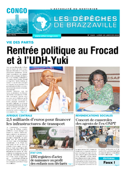 Les Dépêches de Brazzaville : Édition brazzaville du 20 janvier 2020
