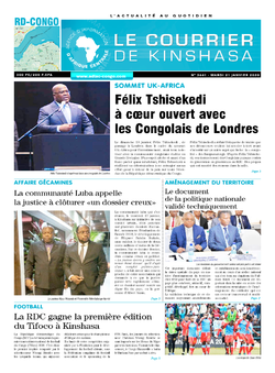 Les Dépêches de Brazzaville : Édition le courrier de kinshasa du 21 janvier 2020