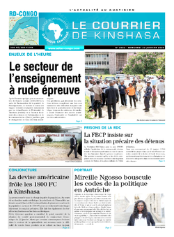 Les Dépêches de Brazzaville : Édition le courrier de kinshasa du 22 janvier 2020