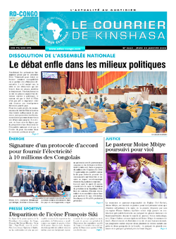 Les Dépêches de Brazzaville : Édition le courrier de kinshasa du 23 janvier 2020