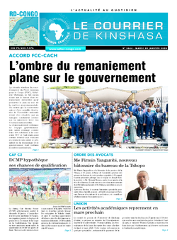 Les Dépêches de Brazzaville : Édition le courrier de kinshasa du 28 janvier 2020