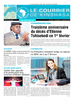 Les Dépêches de Brazzaville : Édition le courrier de kinshasa du 31 janvier 2020